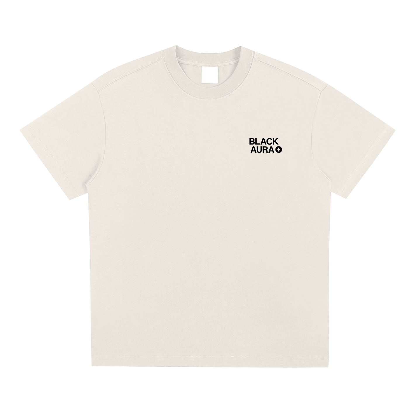 BLACK AURA TEE - BLACK LOGO