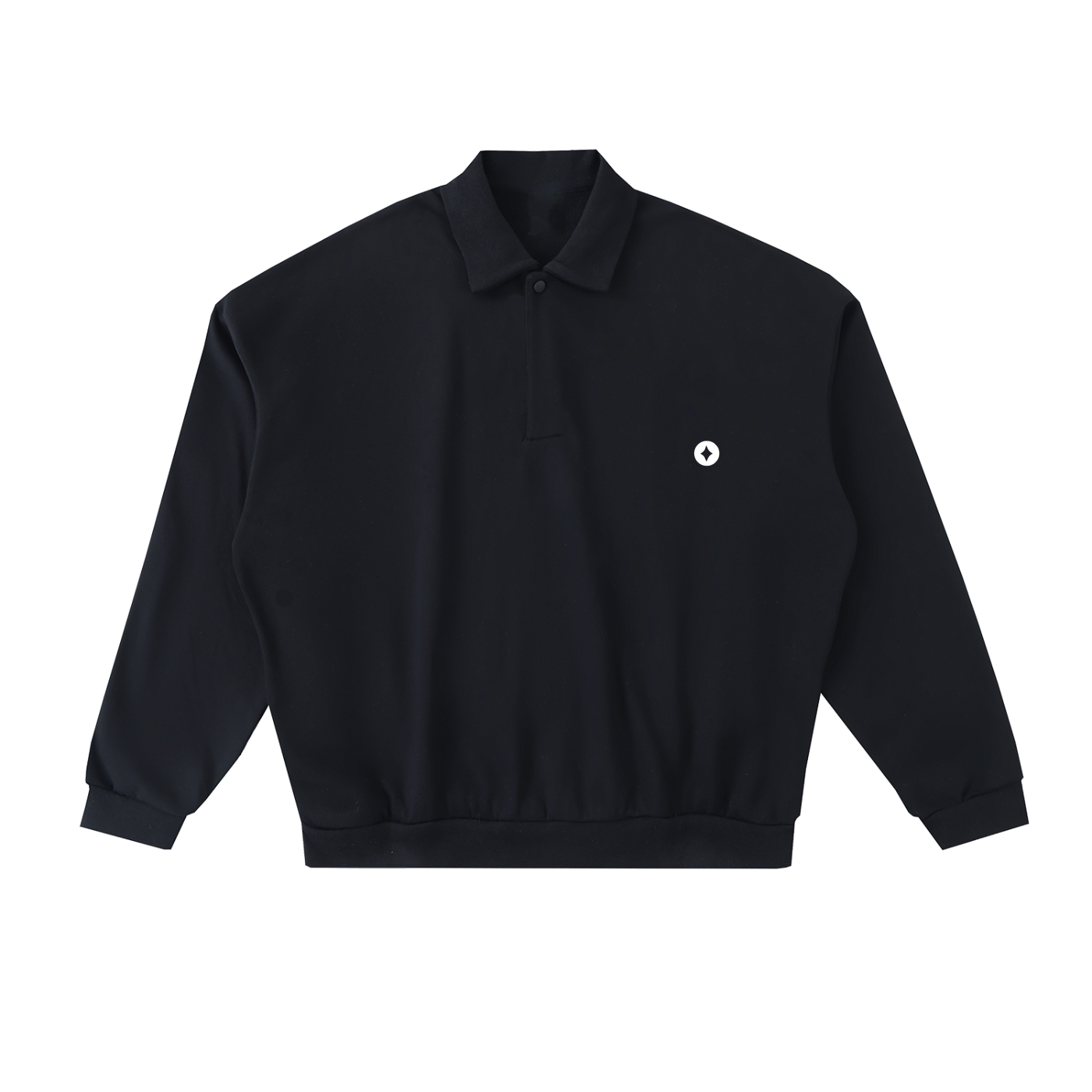 BLACK AURA POLO SWEATSHIRT
