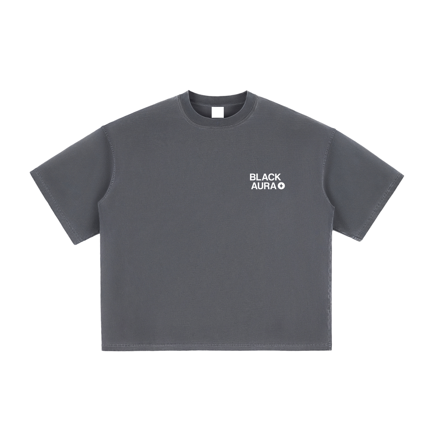 BLACK AURA BOX FIT TEE