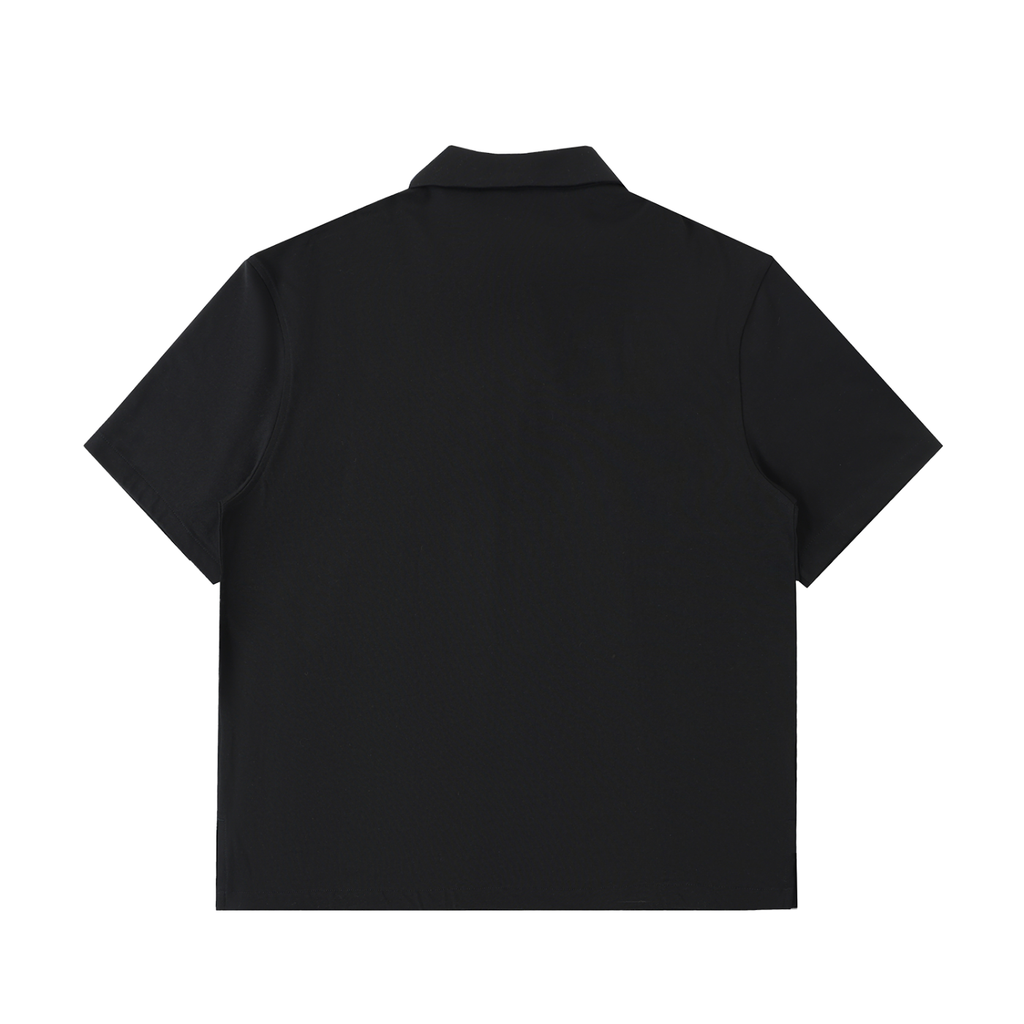 BLACK AURA HALF-ZIP SHIRT