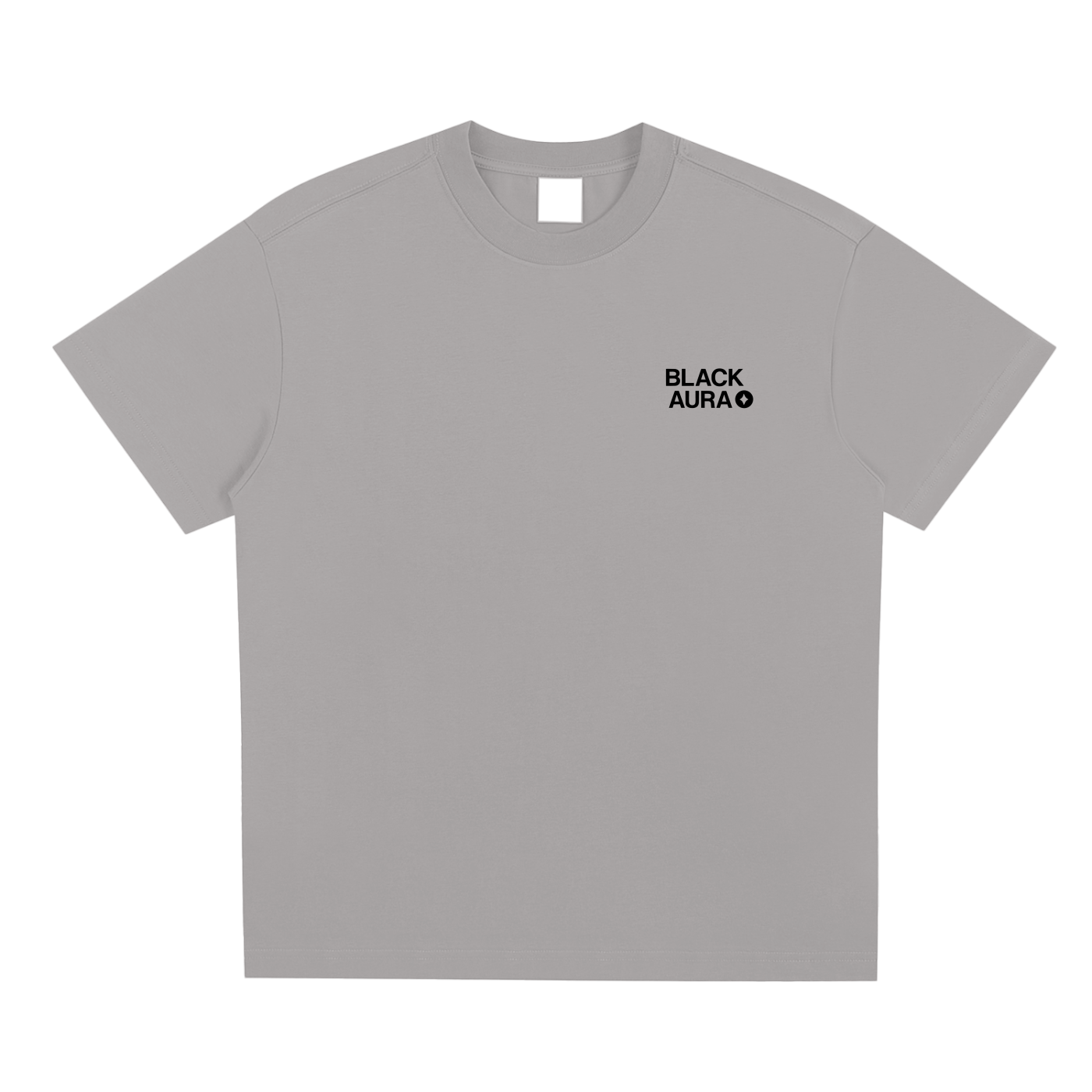 BLACK AURA TEE - BLACK LOGO
