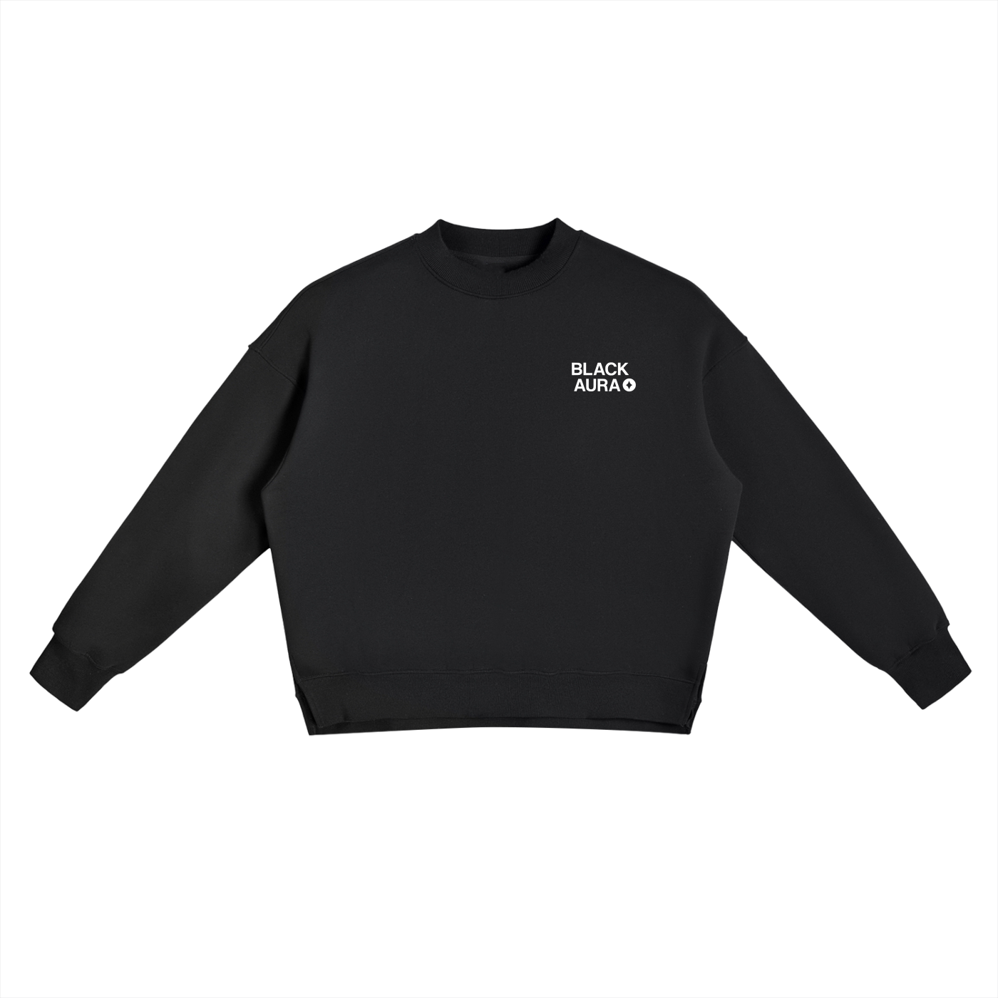 BLACK AURA CREWNECK SWEATSHIRT