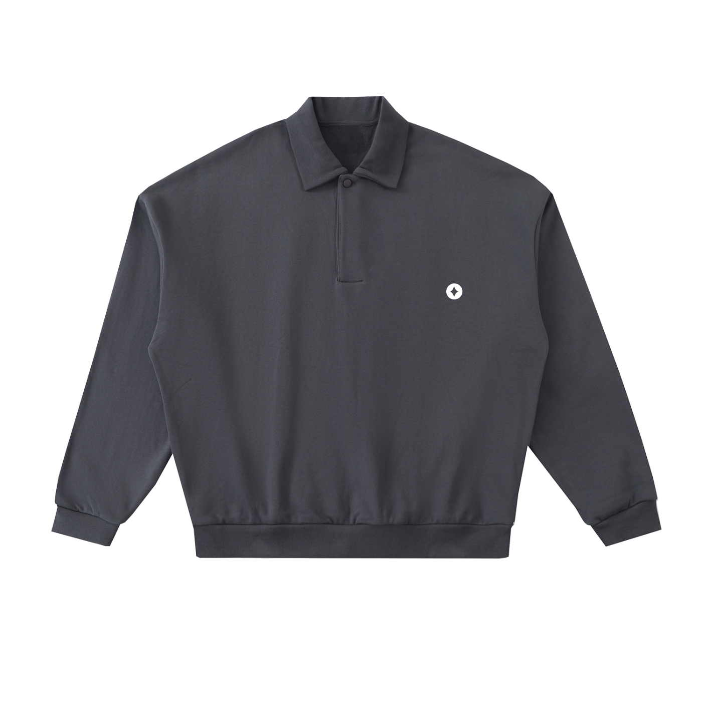 BLACK AURA POLO SWEATSHIRT