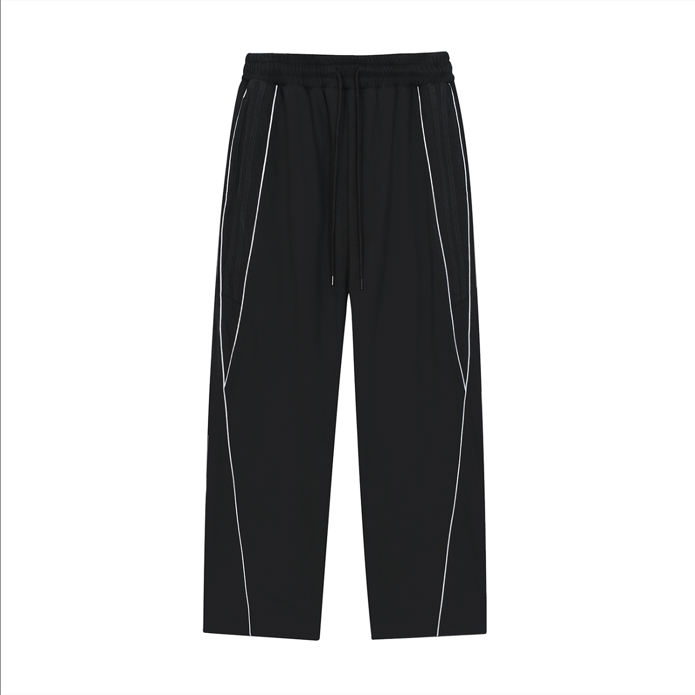 BLACK AURA REFLECTIVE STRIP SWEATPANTS