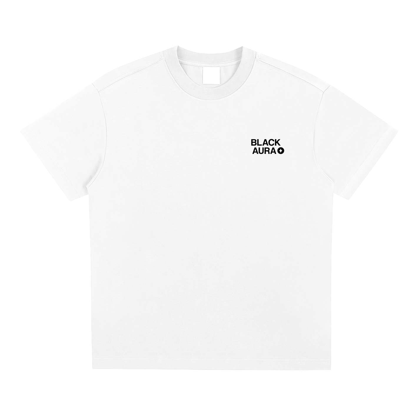BLACK AURA TEE - BLACK LOGO