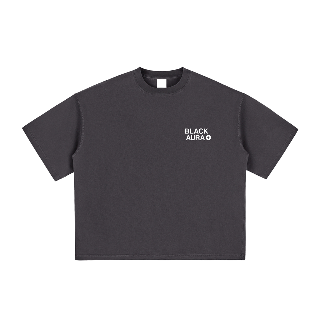 BLACK AURA BOX FIT TEE