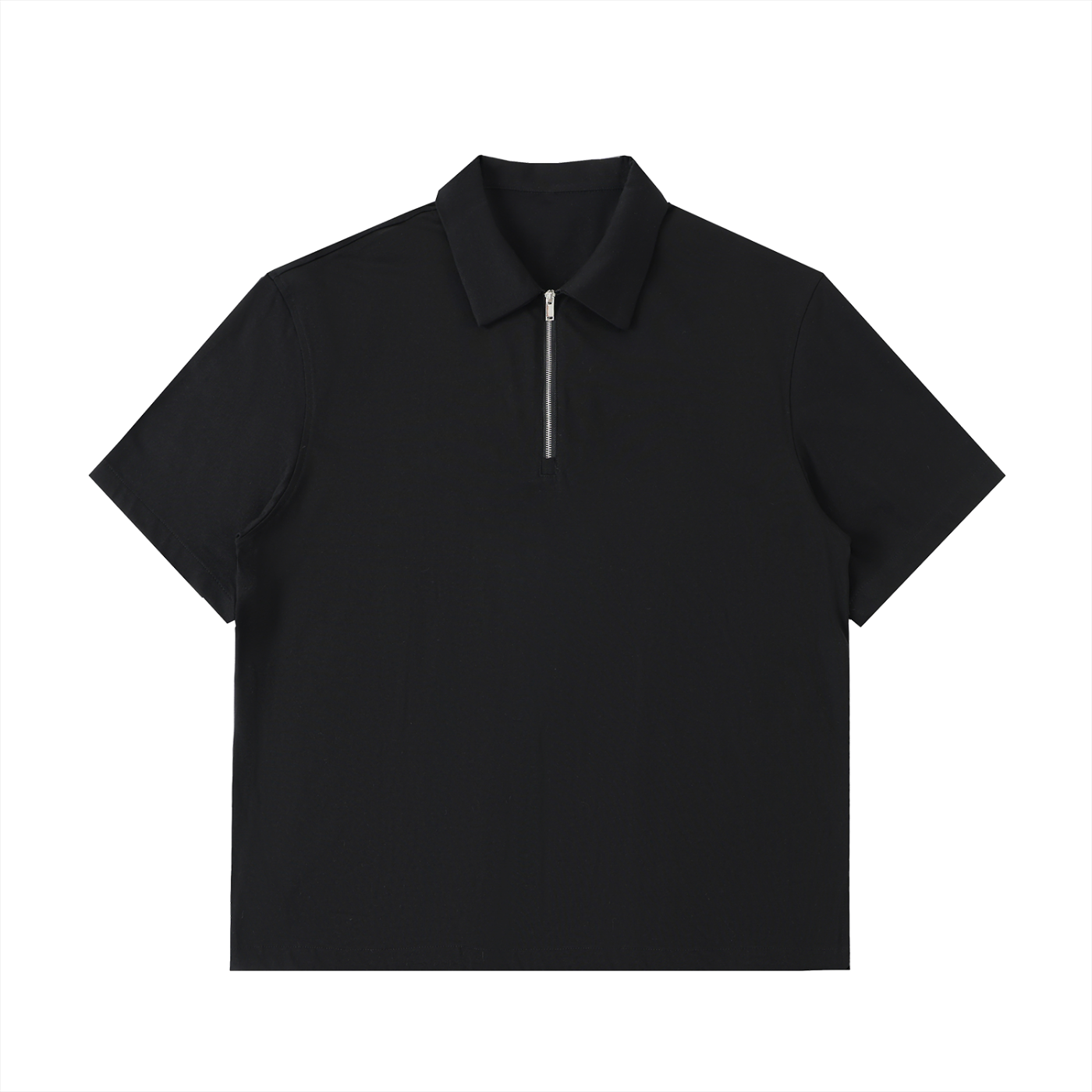 BLACK AURA HALF-ZIP SHIRT