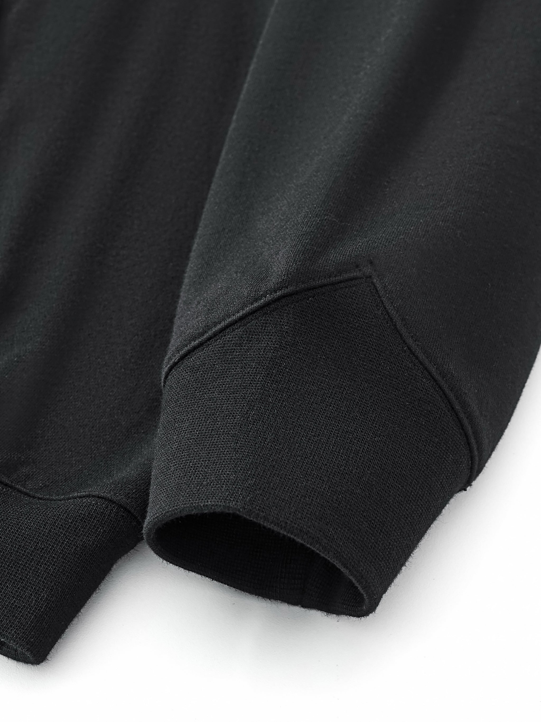 BLACK AURA HALF-ZIP HOOD